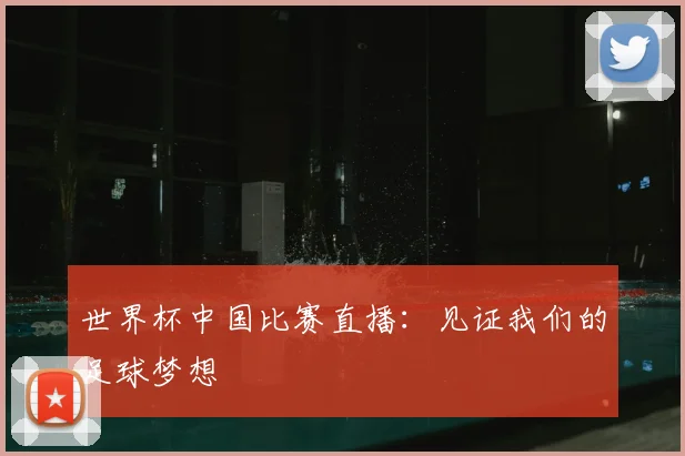 世界杯中国比赛直播：见证我们的足球梦想